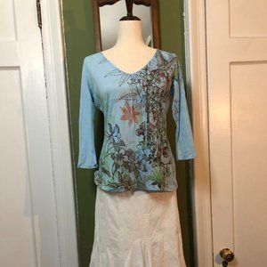 blue floral blouse Caia large